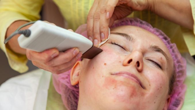 women getting treatment for acne