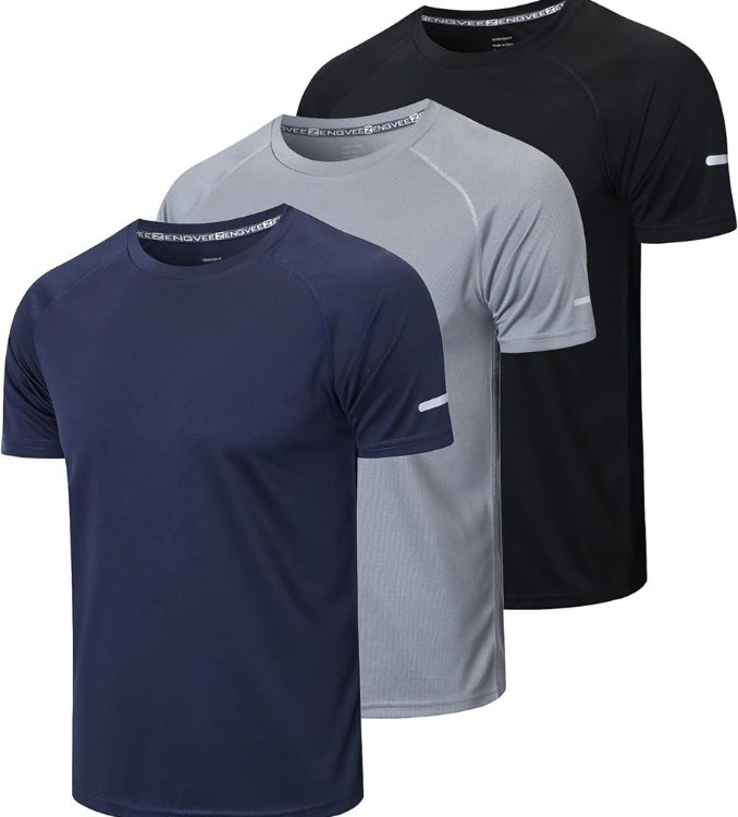 Three-Pack Mesh Athletic T-Shirts- 1