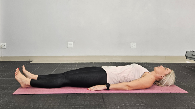 Lying Hamstring stretch Start