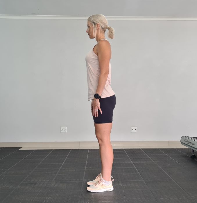 Standing Hamstring Stretch Lateral view 1