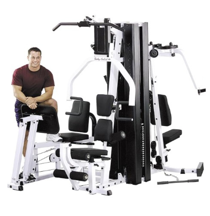 Body-Solid (EXM3000LPS) Multi-Station 210lb Dual Weight Stack Machine - horizontal leg press