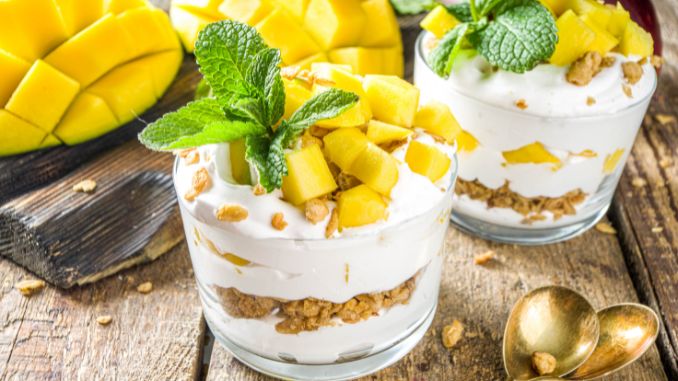 Tropical Yogurt Parfait - healthy cereal for weight loss