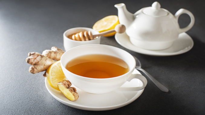 ginger-tea-cup-hot-fresh-root-lemon - norovirus natural treatment